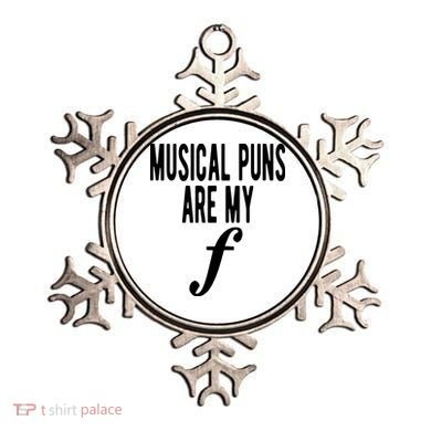 Musical Puns Are My Forte Band Instrument Fun Music Ornament