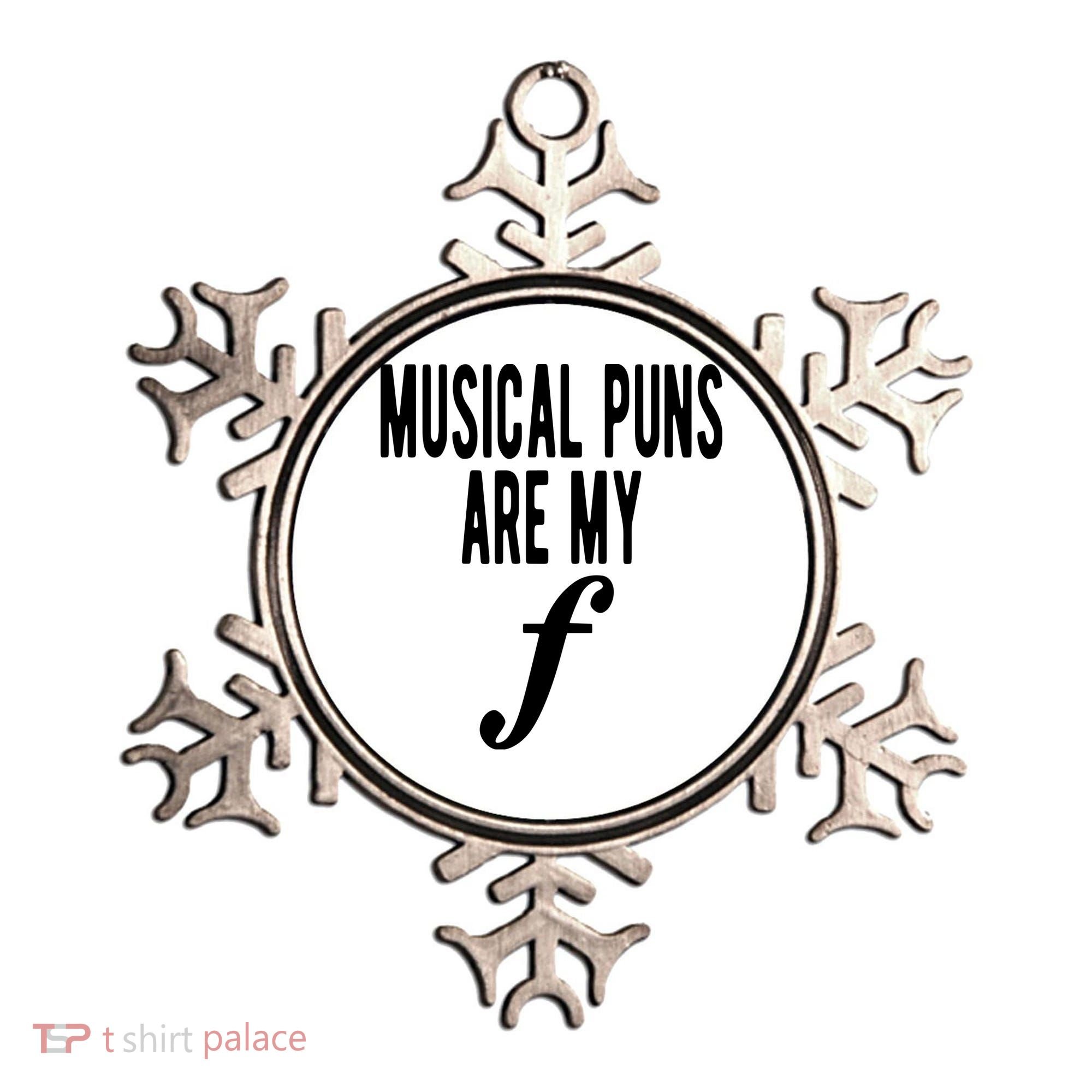 Musical Puns Are My Forte Band Instrument Fun Music Ornament