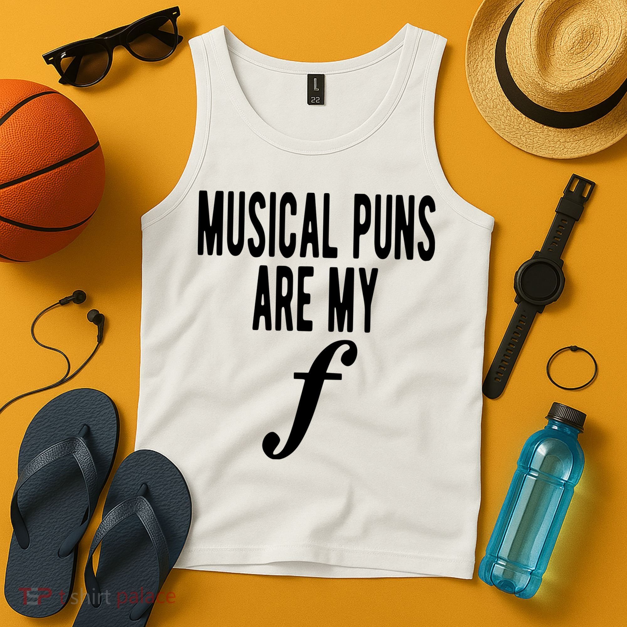 Musical Puns Are My Forte Band Instrument Fun Music Tank Top