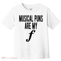 Musical Puns Are My Forte Band Instrument Fun Music Toddler T-Shirt thumb 0