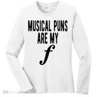 Musical Puns Are My Forte Band Instrument Fun Music Women's Long Sleeve Shirt thumb 0