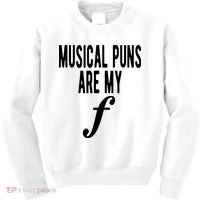 Musical Puns Are My Forte Band Instrument Fun Music Kids Sweatshirt thumb 0
