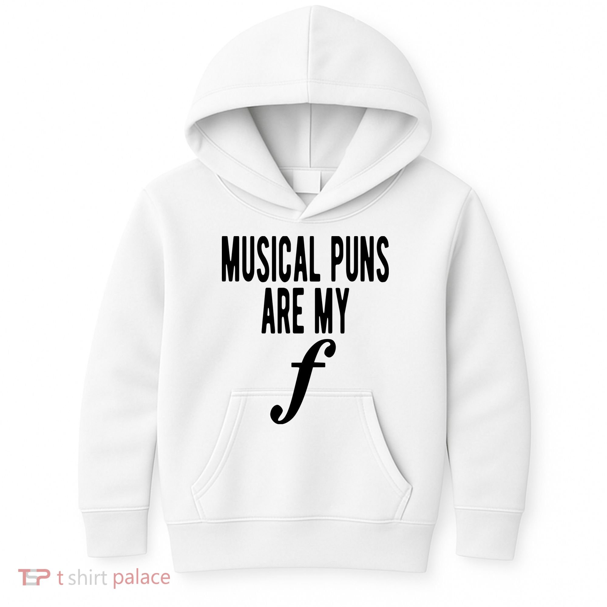 Musical Puns Are My Forte Band Instrument Fun Music Kids Hoodie