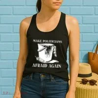 Make Politicians Afraid Again Women's Tank Top thumb 2