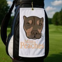 Miss Peaches Adopt Don’T Shop Golf Towel thumb 2