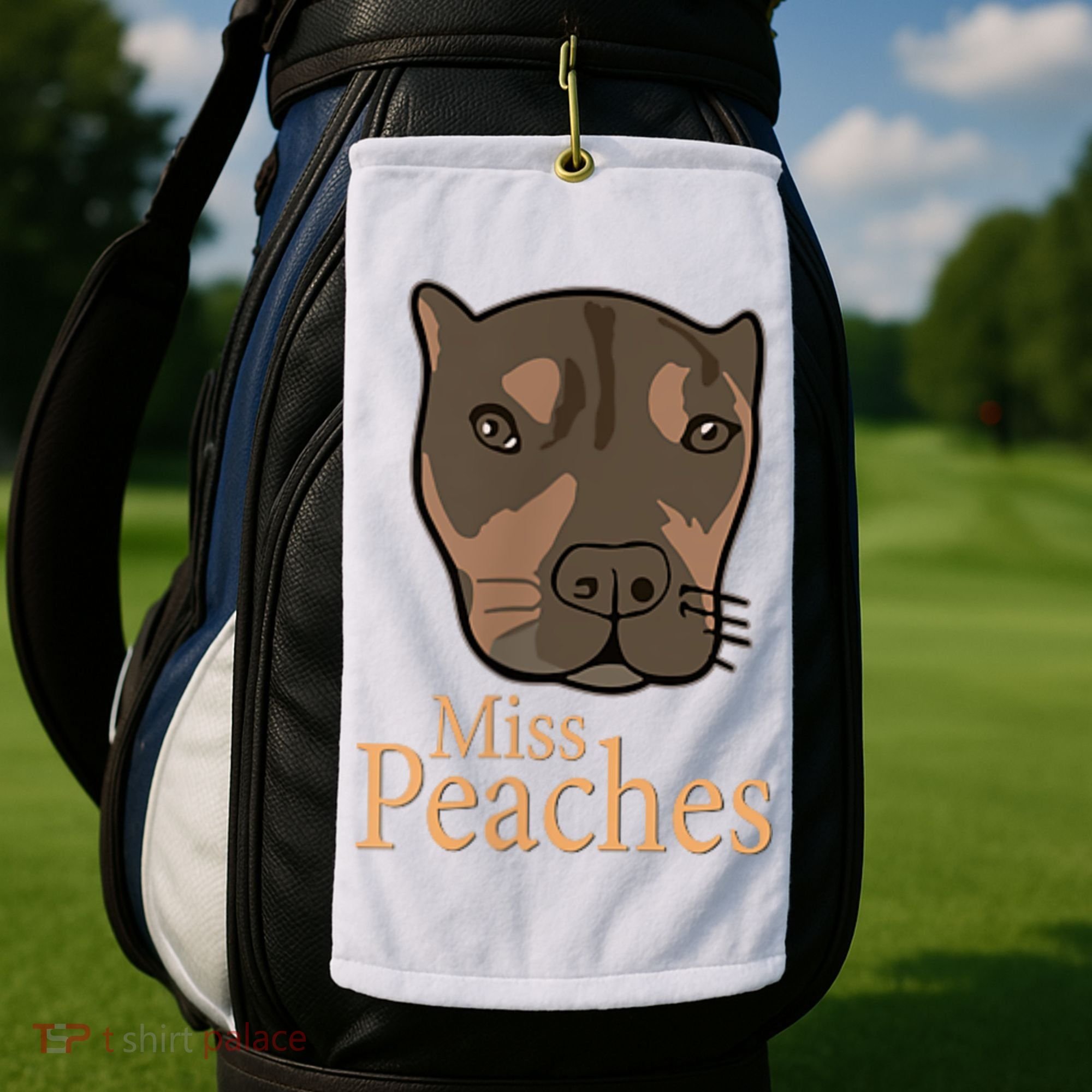 Miss Peaches Adopt Don’T Shop Golf Towel