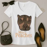 Miss Peaches Adopt Don’T Shop Women's V-Neck T-Shirt thumb 2