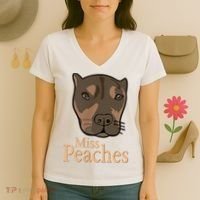 Miss Peaches Adopt Don’T Shop Women's V-Neck T-Shirt thumb 3