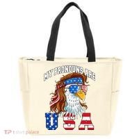 My Pronouns Are Usa Eagle American Tote Bag thumb 0