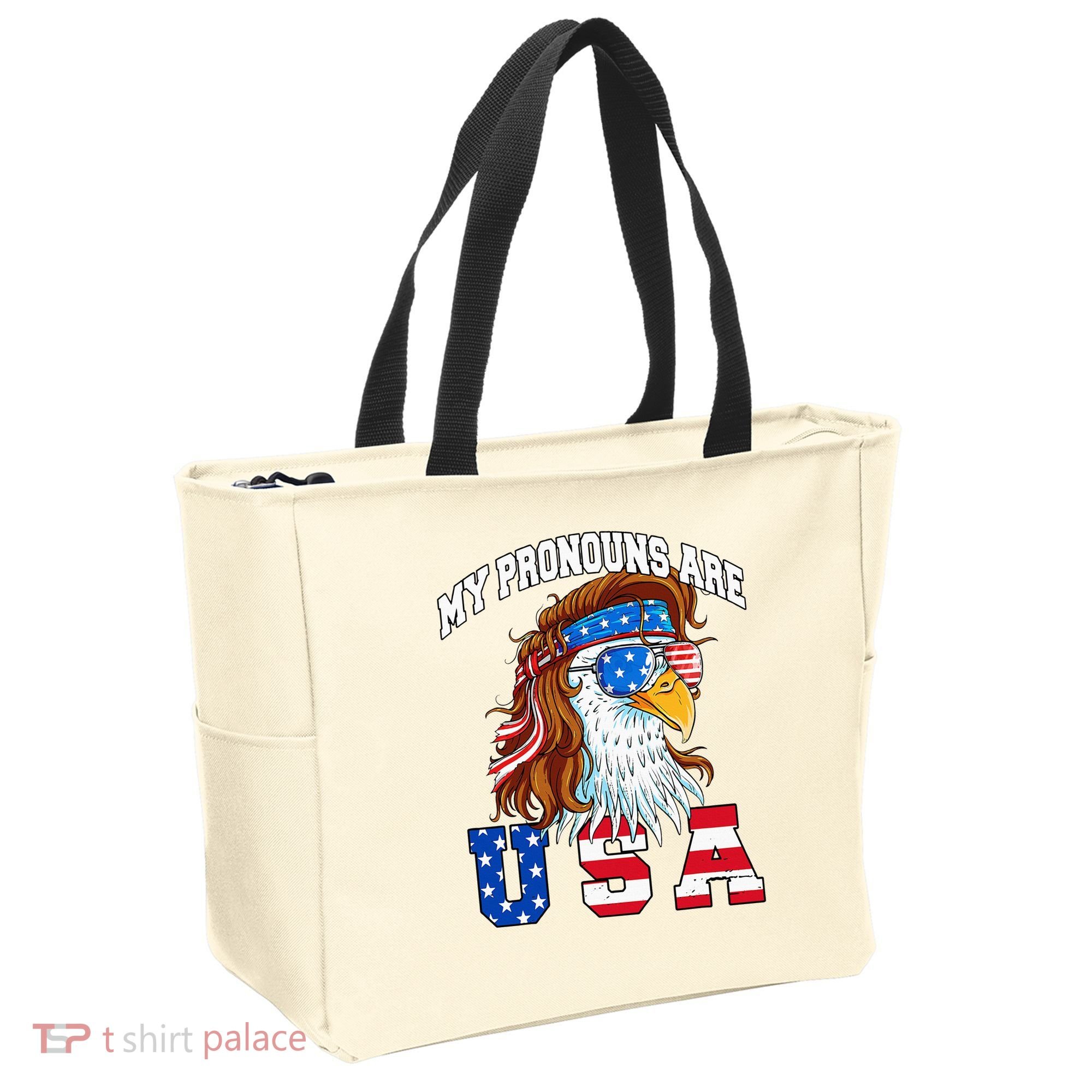 My Pronouns Are Usa Eagle American Tote Bag
