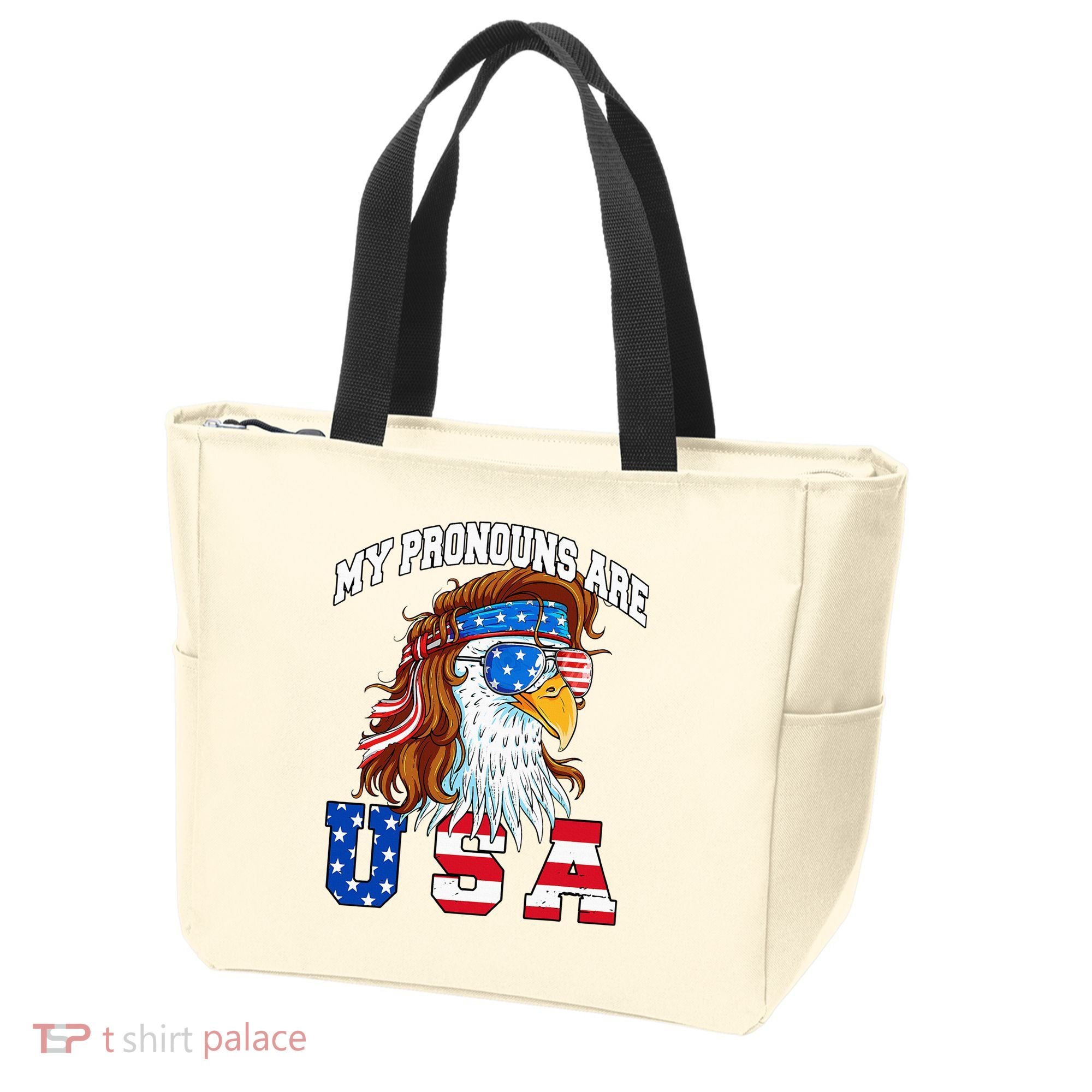 My Pronouns Are Usa Eagle American Tote Bag