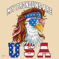 My Pronouns Are Usa Eagle American Tote Bag thumb 4