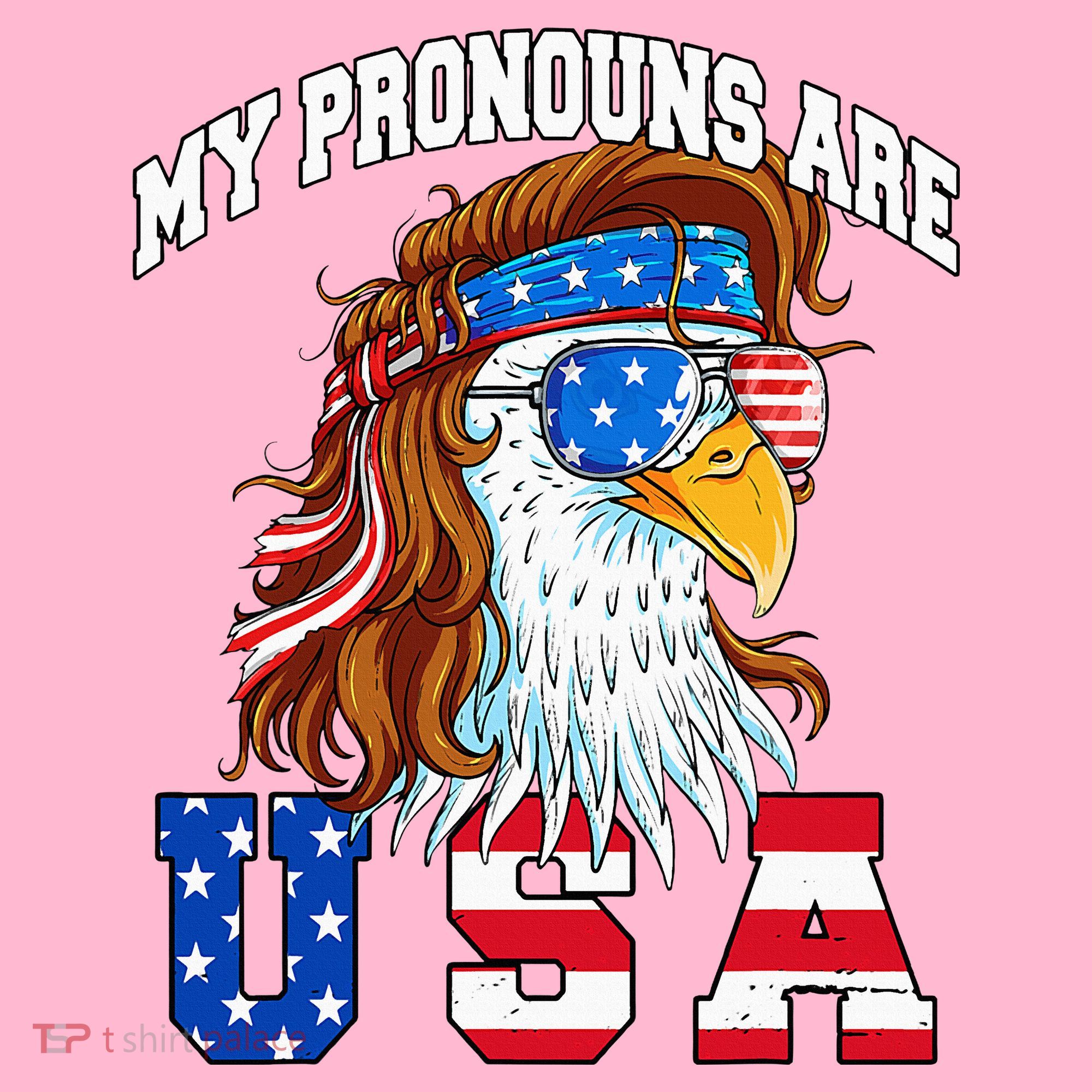 My Pronouns Are Usa Eagle American Coaster