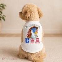 My Pronouns Are Usa Eagle American Doggie Tank thumb 2
