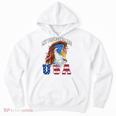 My Pronouns Are Usa Eagle American Hoodie