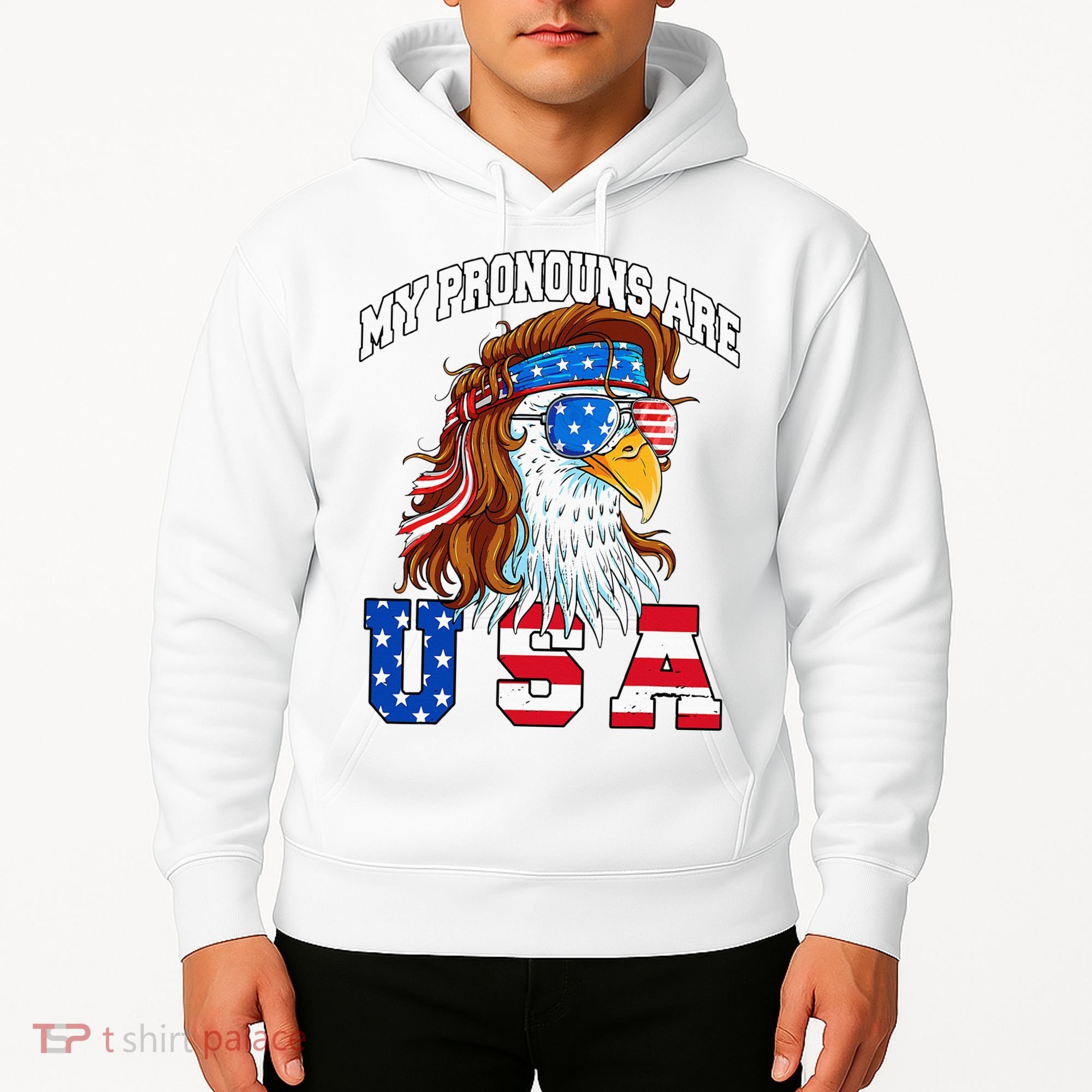 My Pronouns Are Usa Eagle American Hoodie