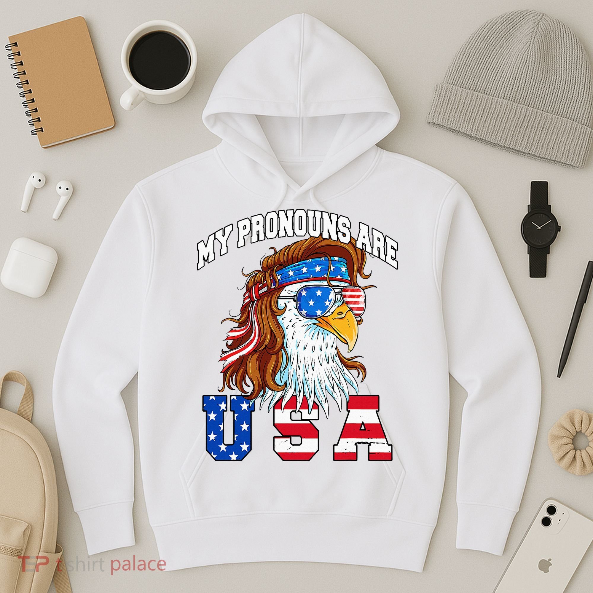 My Pronouns Are Usa Eagle American Hoodie