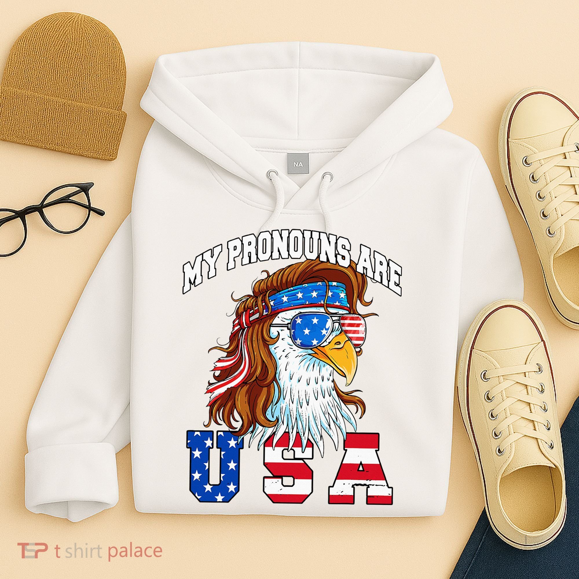 My Pronouns Are Usa Eagle American Hoodie