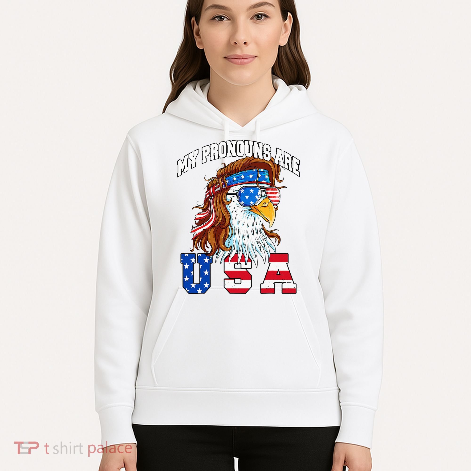 My Pronouns Are Usa Eagle American Hoodie