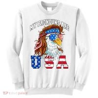 My Pronouns Are Usa Eagle American Sweatshirt thumb 0