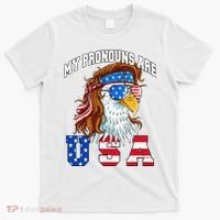 My Pronouns Are Usa Eagle American T-Shirt thumb 0