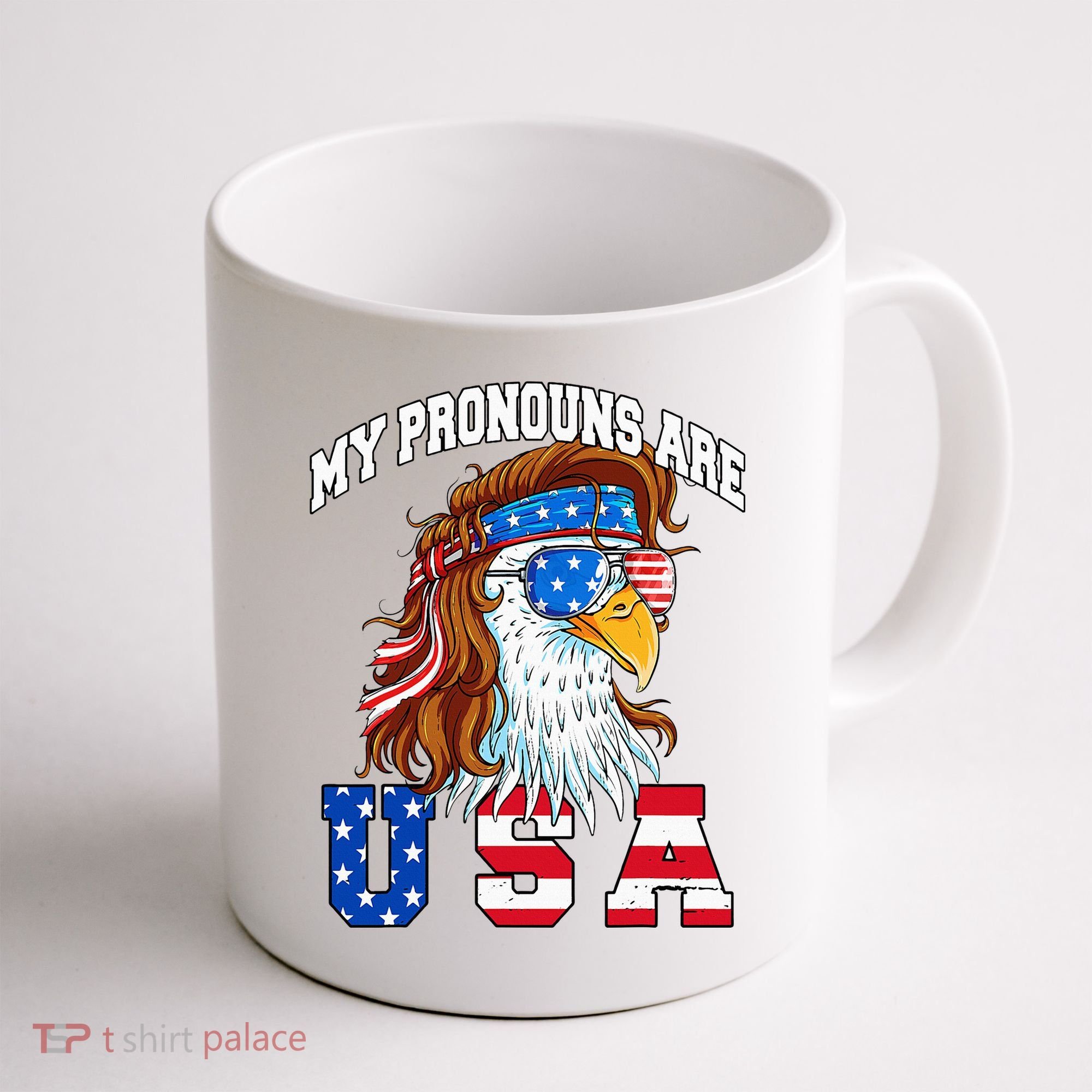 My Pronouns Are Usa Eagle American Coffee Mug