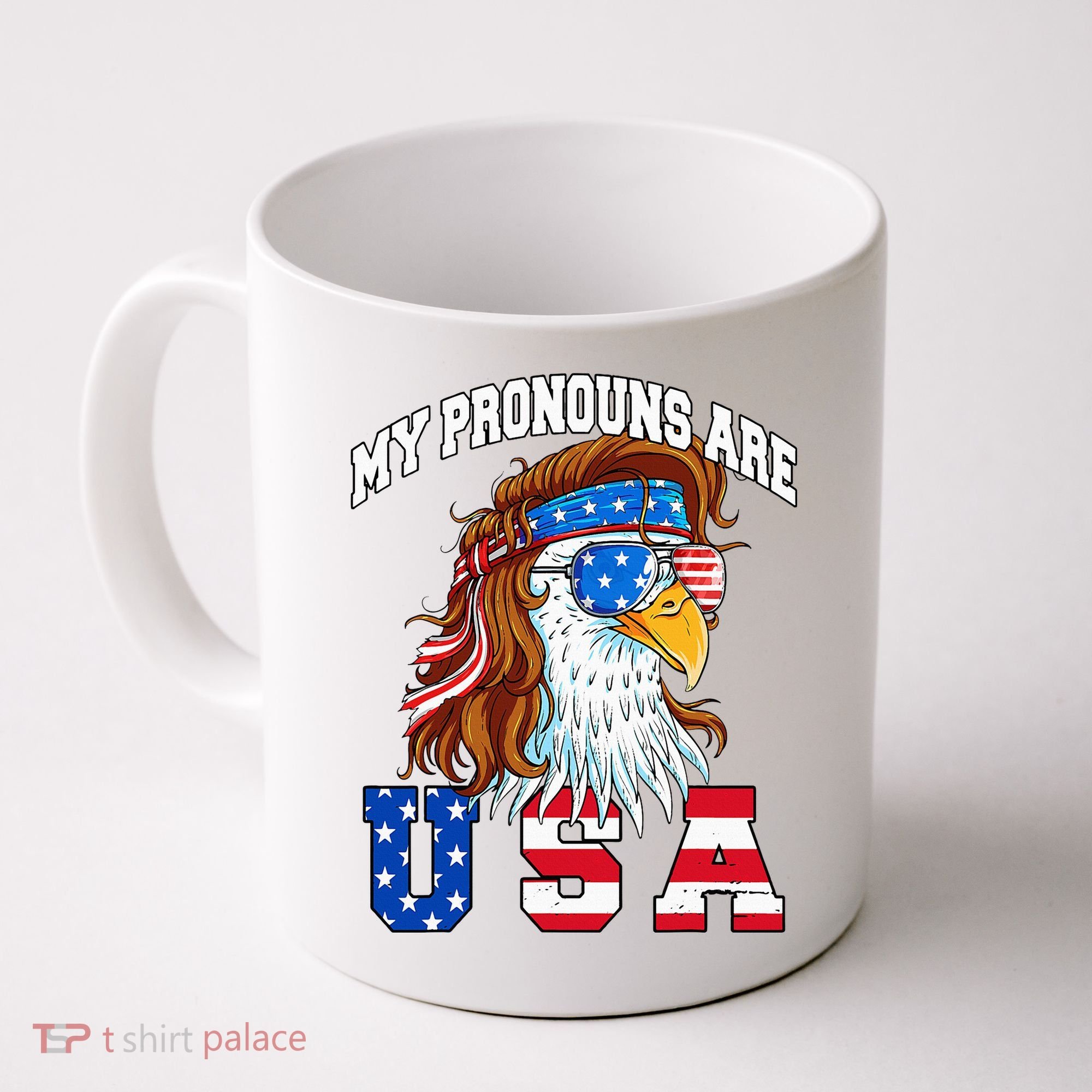 My Pronouns Are Usa Eagle American Coffee Mug
