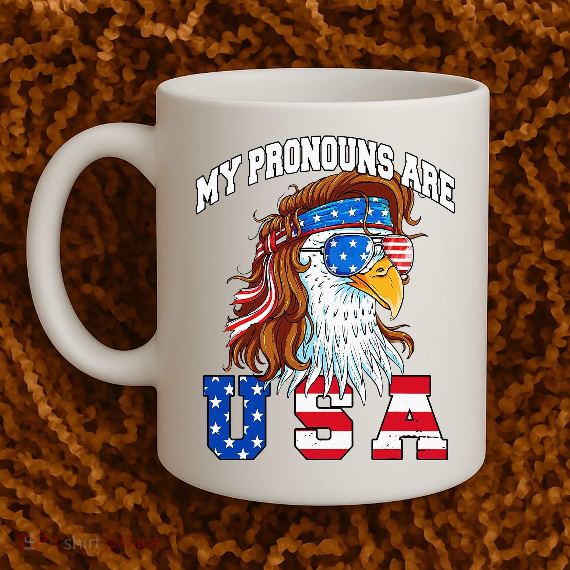 My Pronouns Are Usa Eagle American Coffee Mug