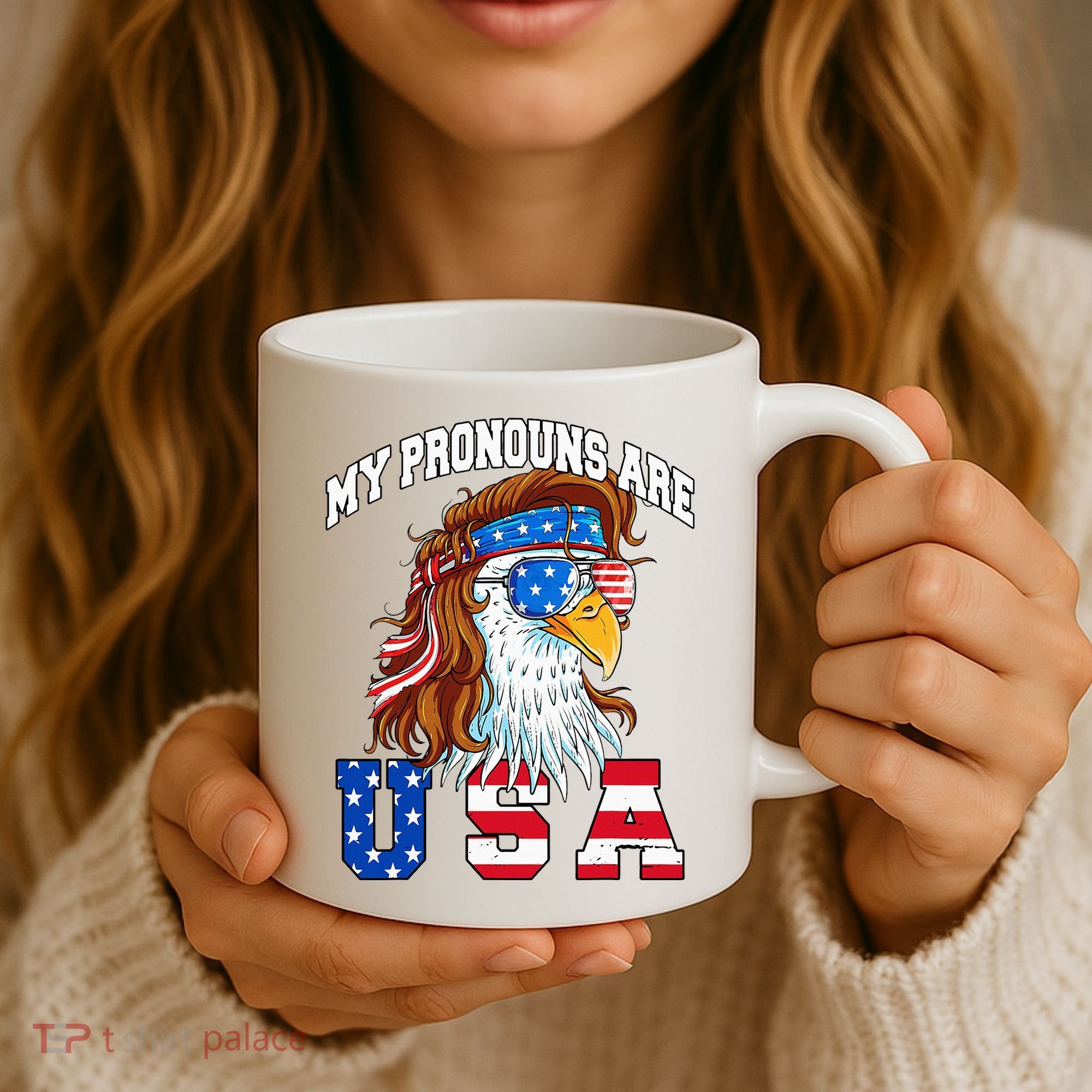 My Pronouns Are Usa Eagle American Coffee Mug