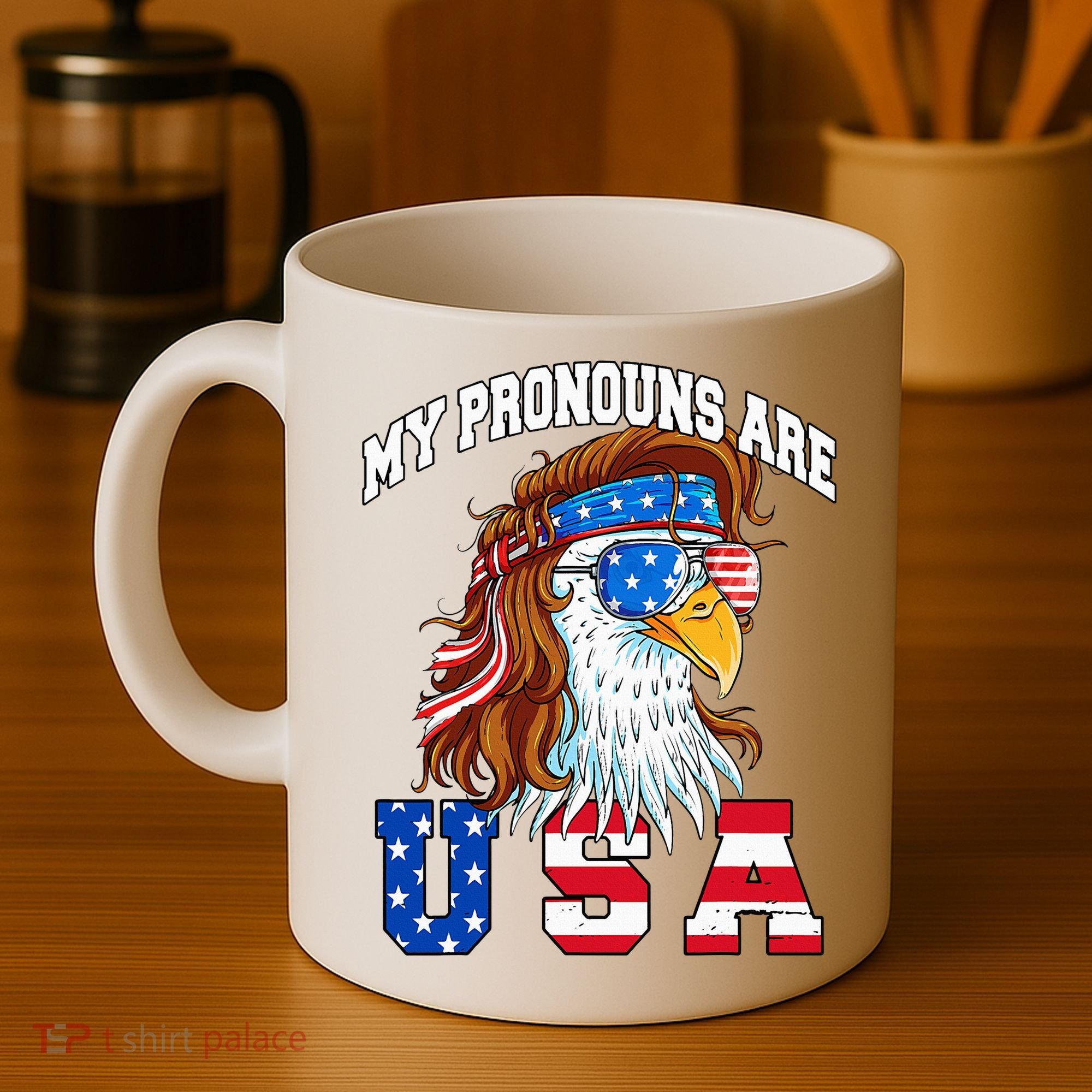 My Pronouns Are Usa Eagle American Coffee Mug