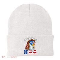 My Pronouns Are Usa Eagle American Beanie thumb 0