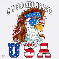 My Pronouns Are Usa Eagle American Polo thumb 3