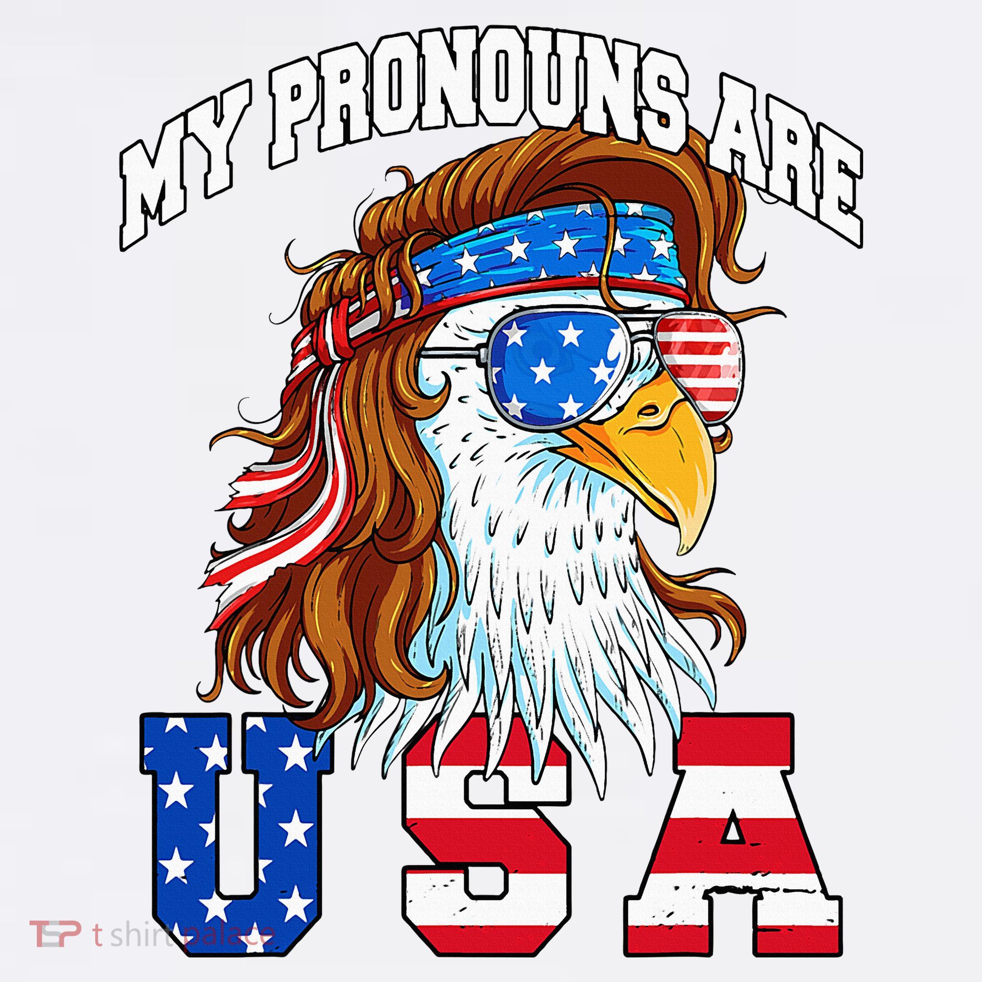 My Pronouns Are Usa Eagle American Mousepad