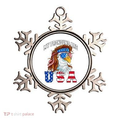 My Pronouns Are Usa Eagle American Ornament