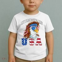 My Pronouns Are Usa Eagle American Toddler T-Shirt thumb 2