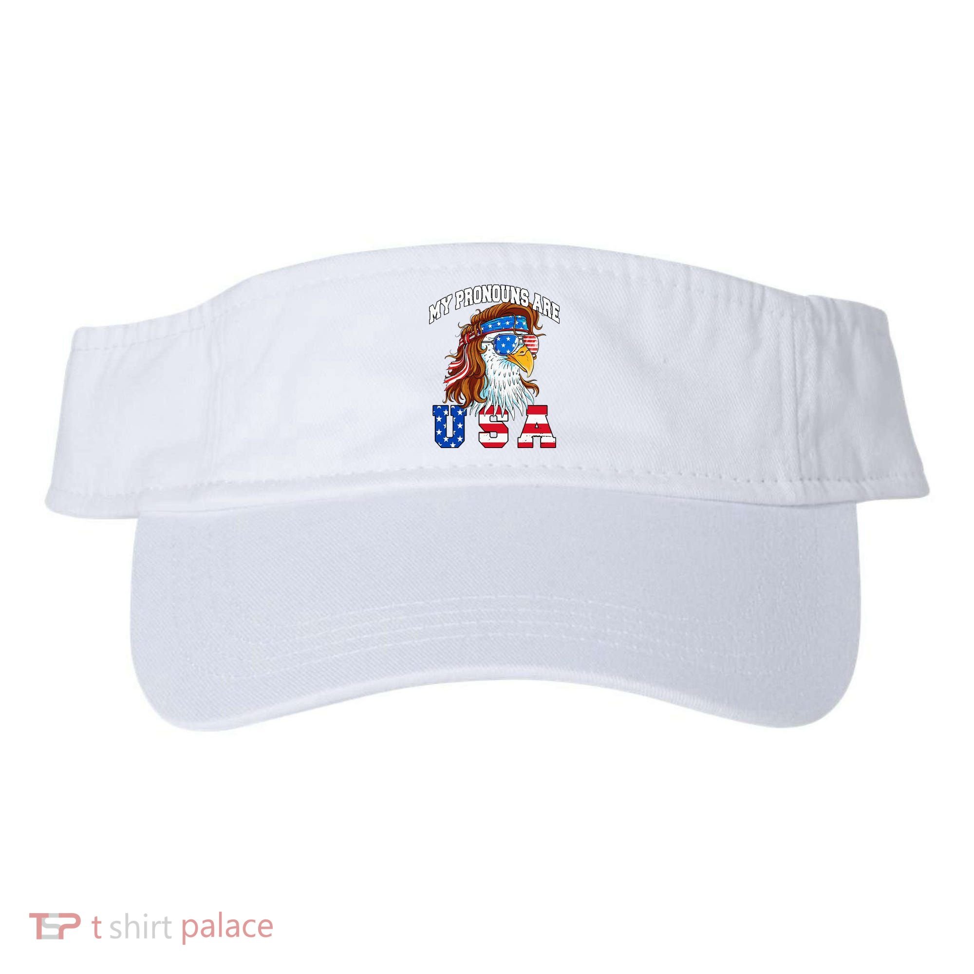 My Pronouns Are Usa Eagle American Visor