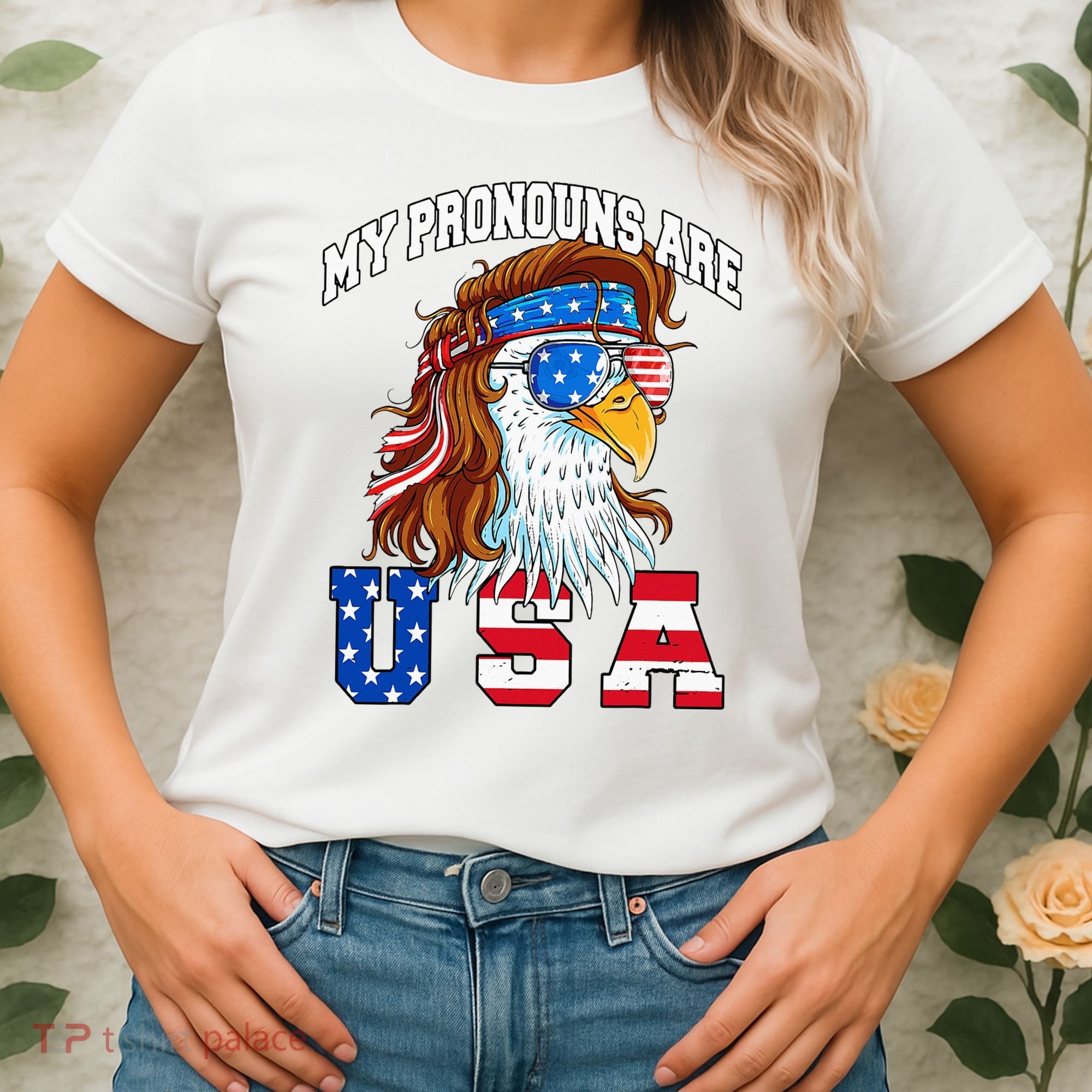 My Pronouns Are Usa Eagle American Women's T-Shirt