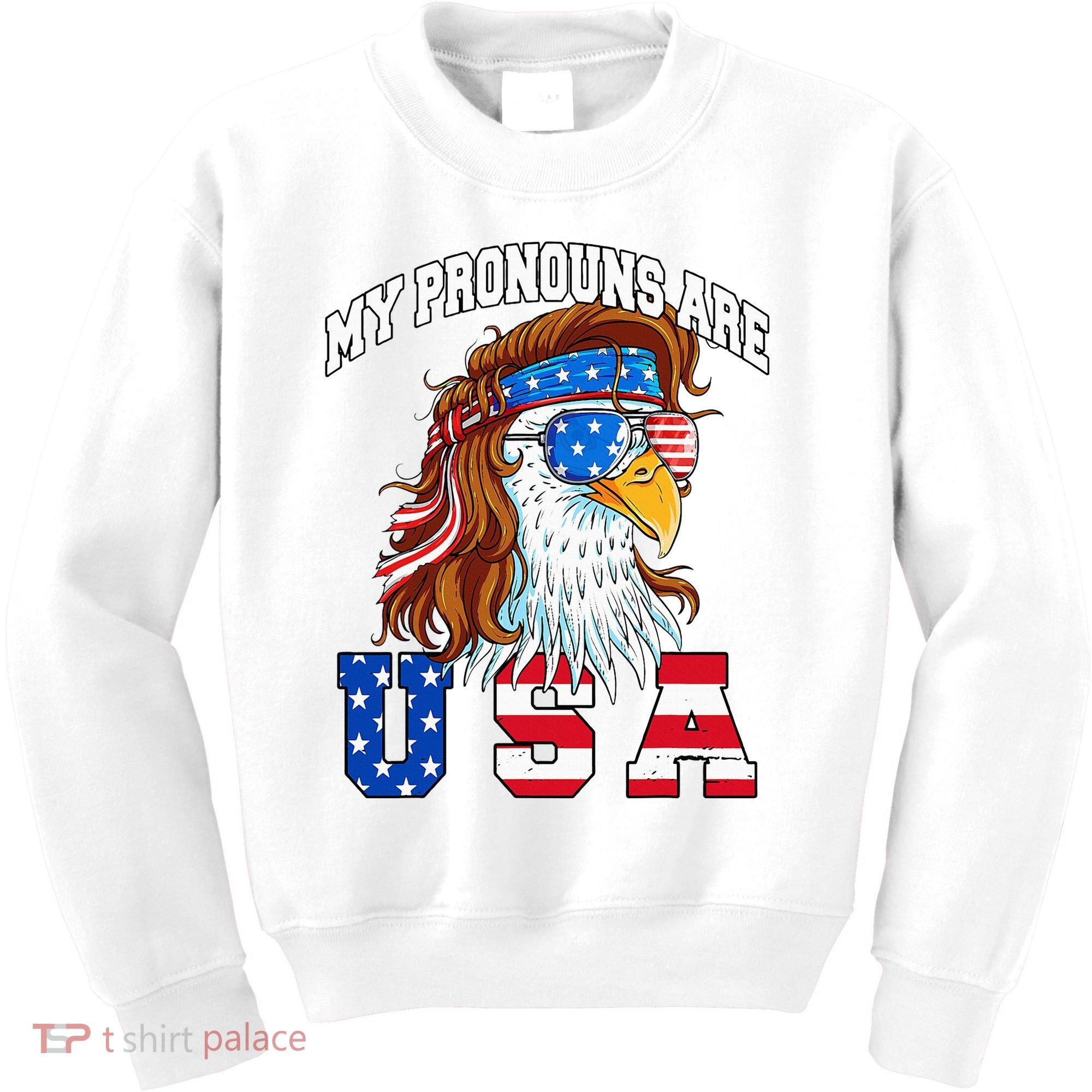 My Pronouns Are Usa Eagle American Kids Sweatshirt