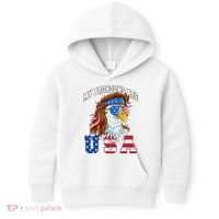 My Pronouns Are Usa Eagle American Kids Hoodie thumb 0