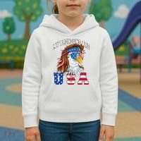 My Pronouns Are Usa Eagle American Kids Hoodie thumb 3