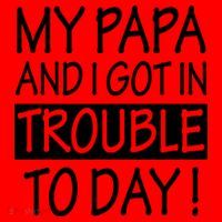 My Papa And I Got In Trouble Today Fathers Day Santa Hat thumb 1