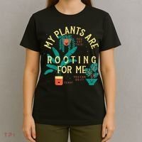 My Plants Are Rooting For Me Plant funny gardening T-Shirt thumb 4