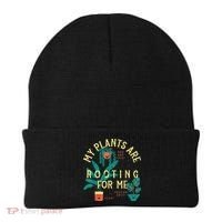 My Plants Are Rooting For Me Plant funny gardening Beanie thumb 0