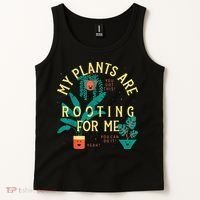 My Plants Are Rooting For Me Plant funny gardening Tank Top thumb 2