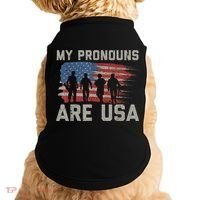 My Pronouns Are Usa Doggie Tank thumb 0
