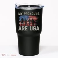My Pronouns Are Usa Tumbler thumb 0