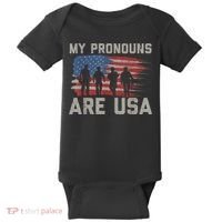 My Pronouns Are Usa Baby Bodysuit thumb 0