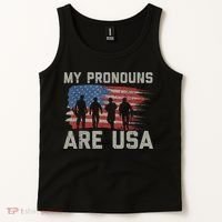 My Pronouns Are Usa Tank Top thumb 2
