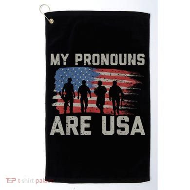My Pronouns Are Usa Golf Towel