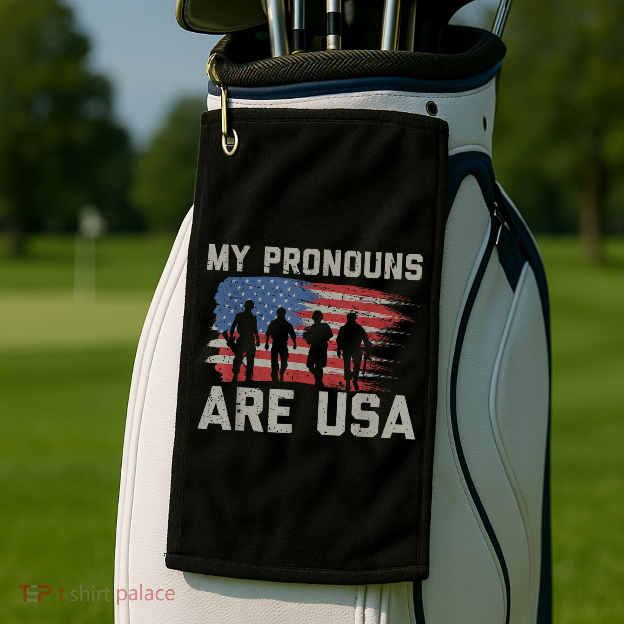 My Pronouns Are Usa Golf Towel